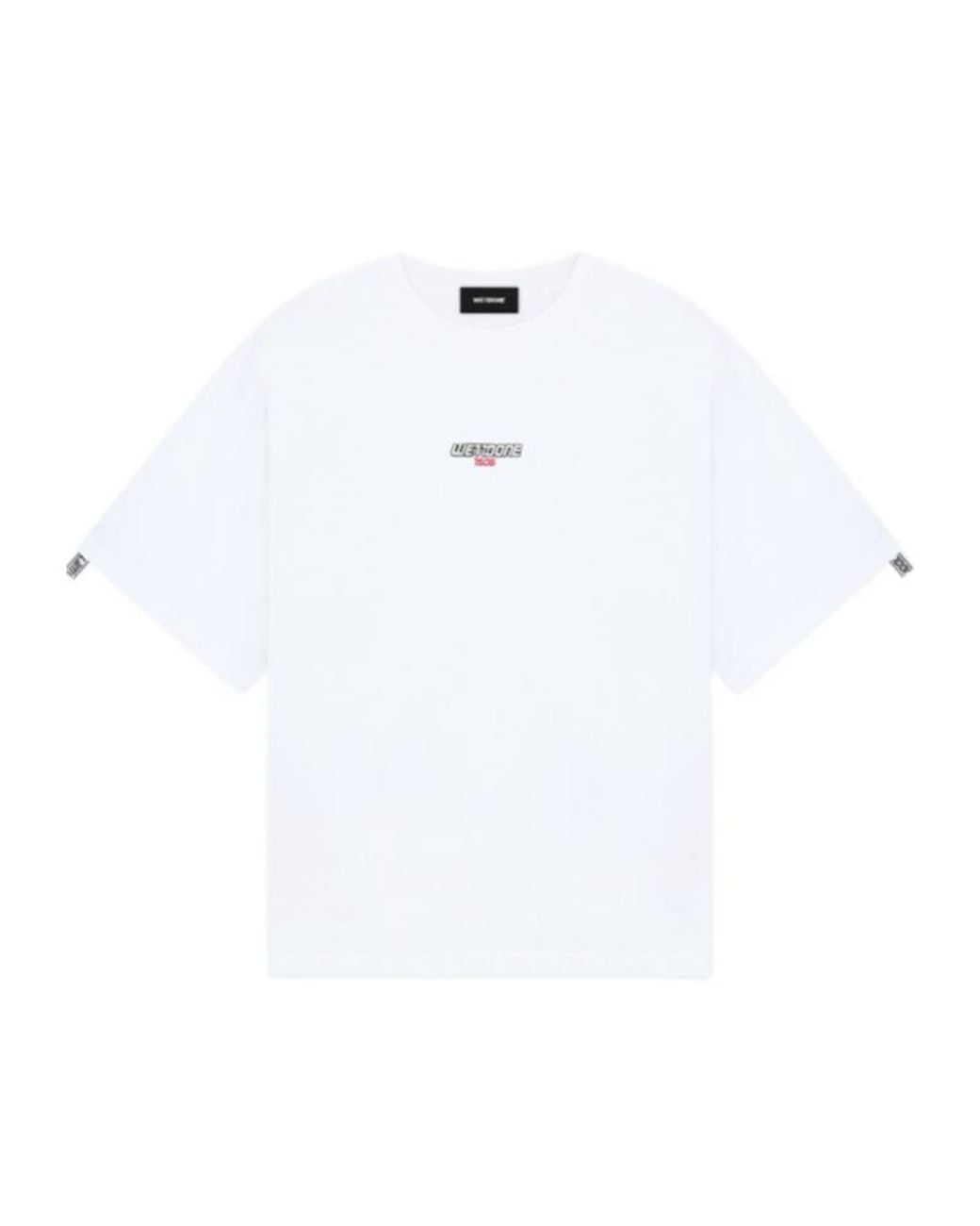 we11done White Logo Detailed Round Neck T-Shirt for men
