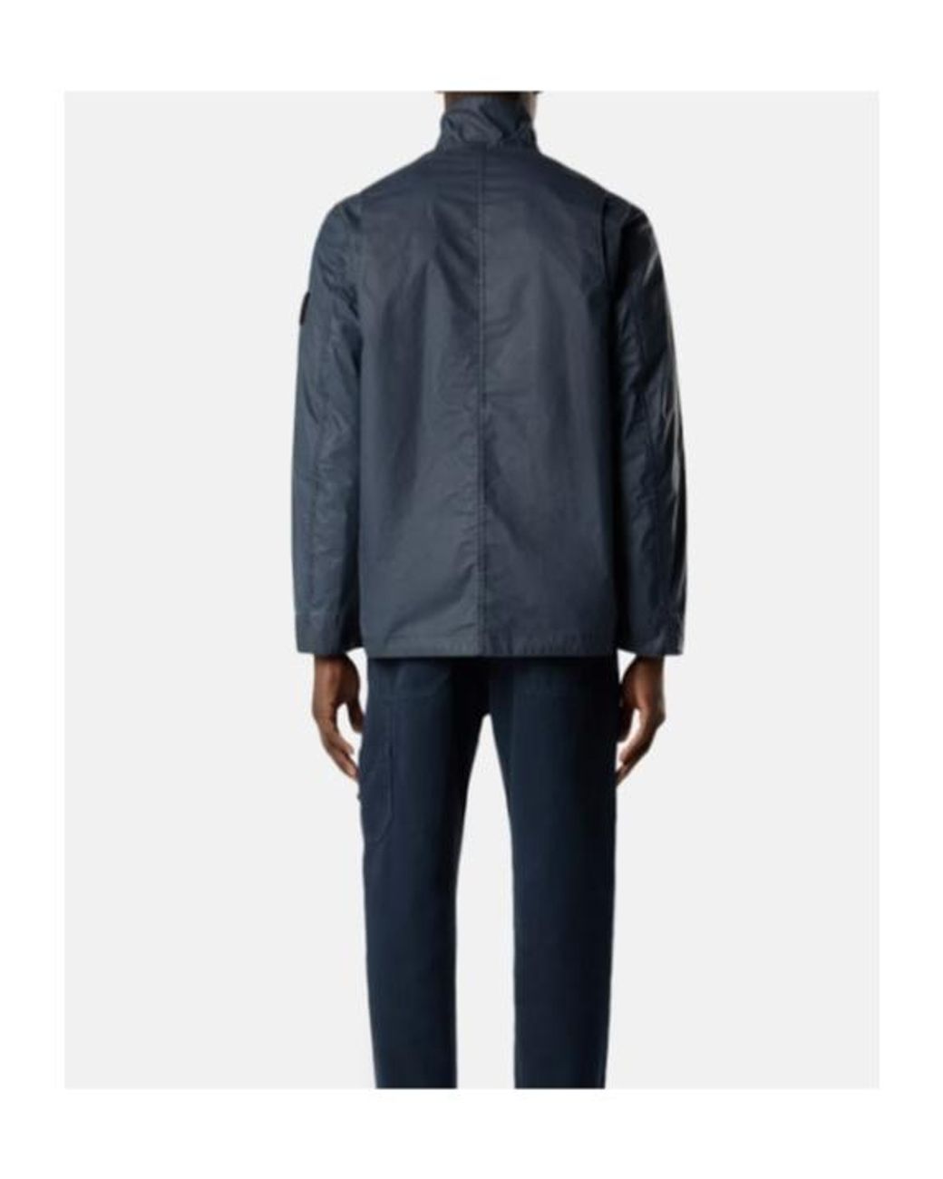 Stone Island Blue High Neck Field Jacket for men
