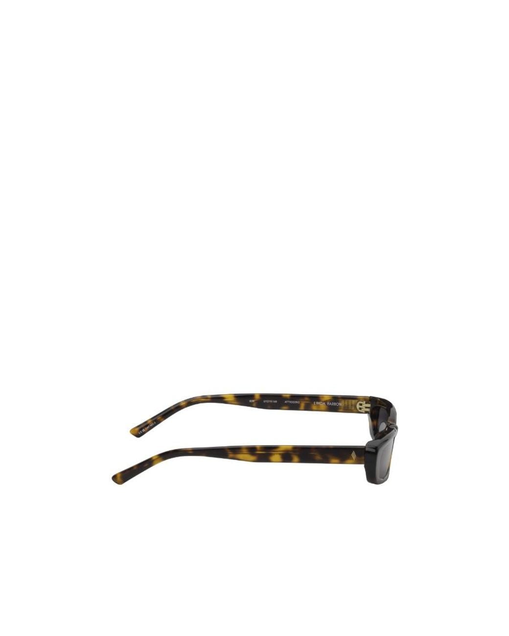 The Attico White Rectangular Frame Sunglasses