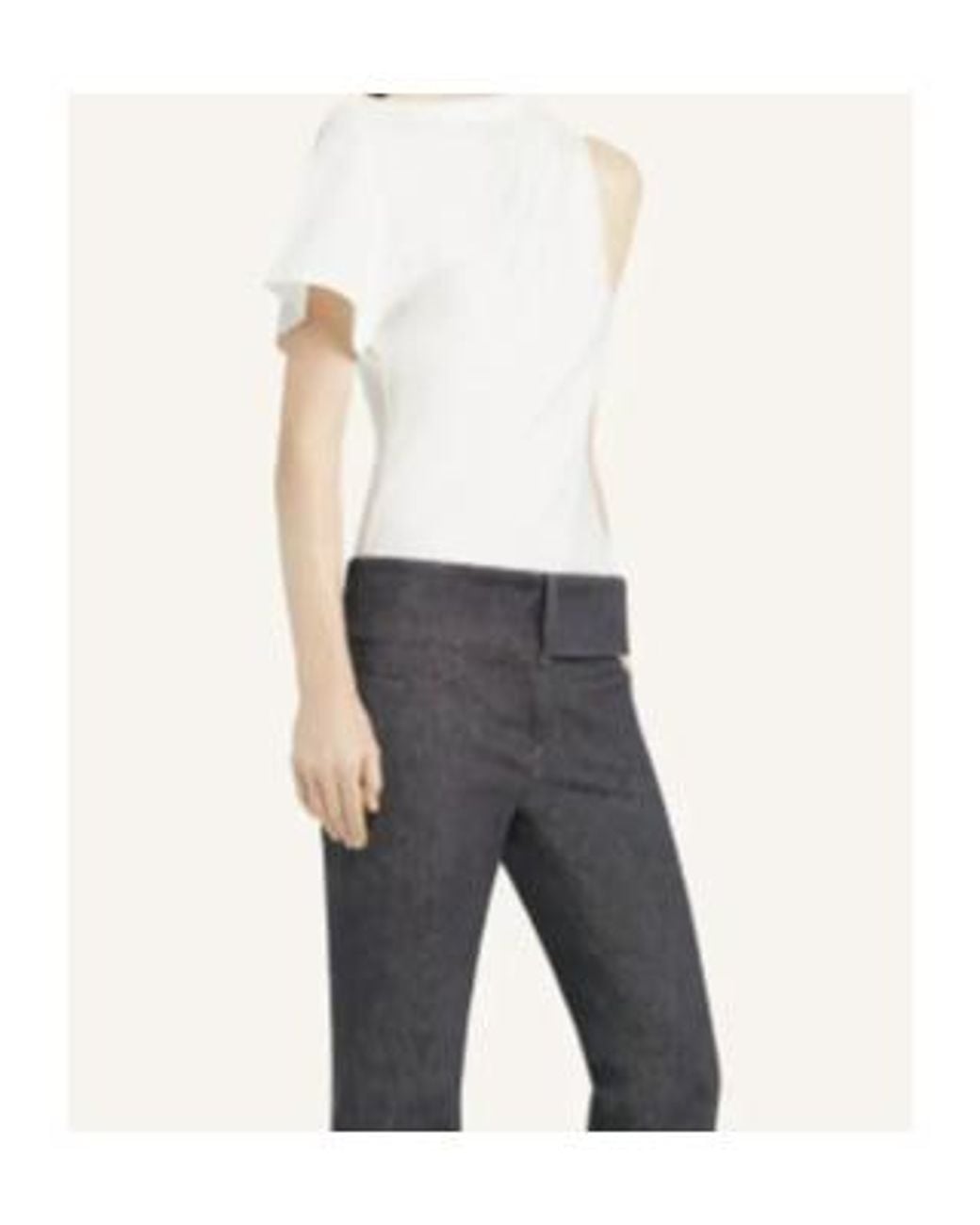 Courreges White Courrèges Asymmetric Draped T-Shirt