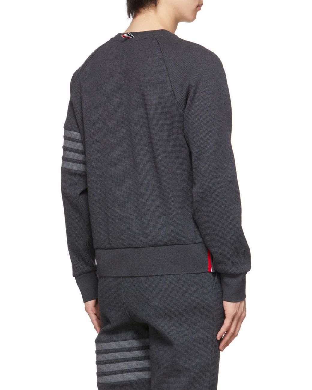 Thom Browne Blue 4-Bar Raglan-Sleeve Sweatshirt for men