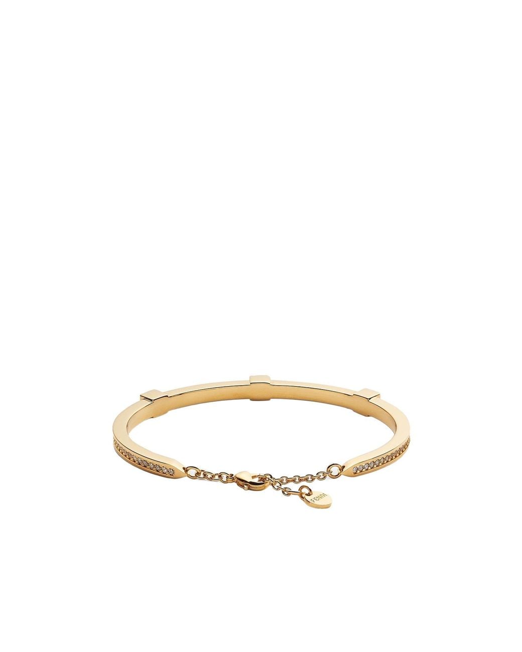 Fendi Metallic Forever Embellished Bracelet