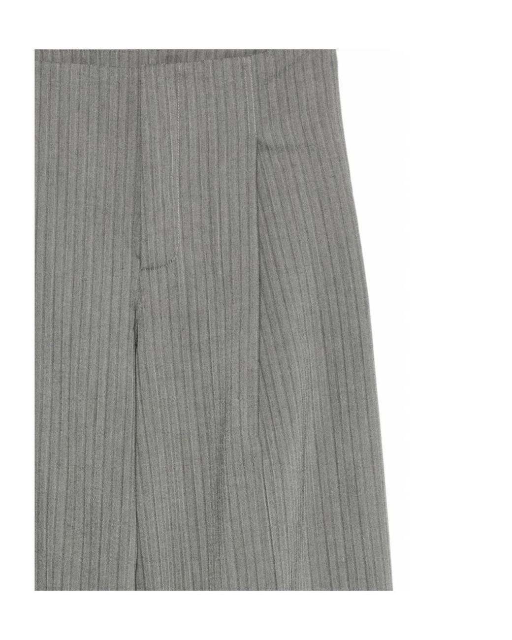Alberta Ferretti Gray Straight-Leg Casual Pants
