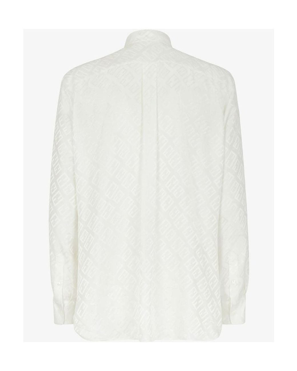 Fendi White Silk Shirt for men