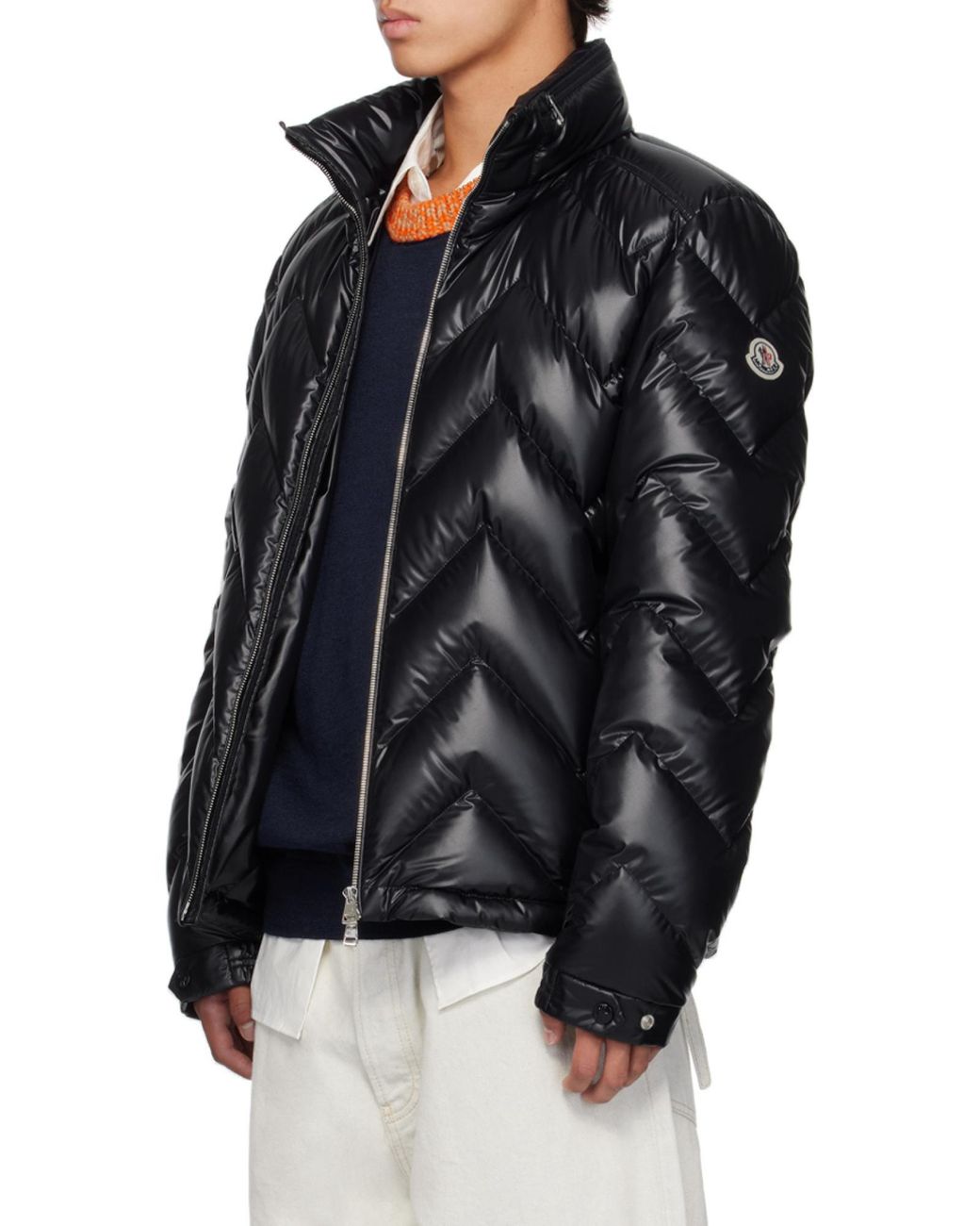 Moncler Black Logo Down Jacket for men