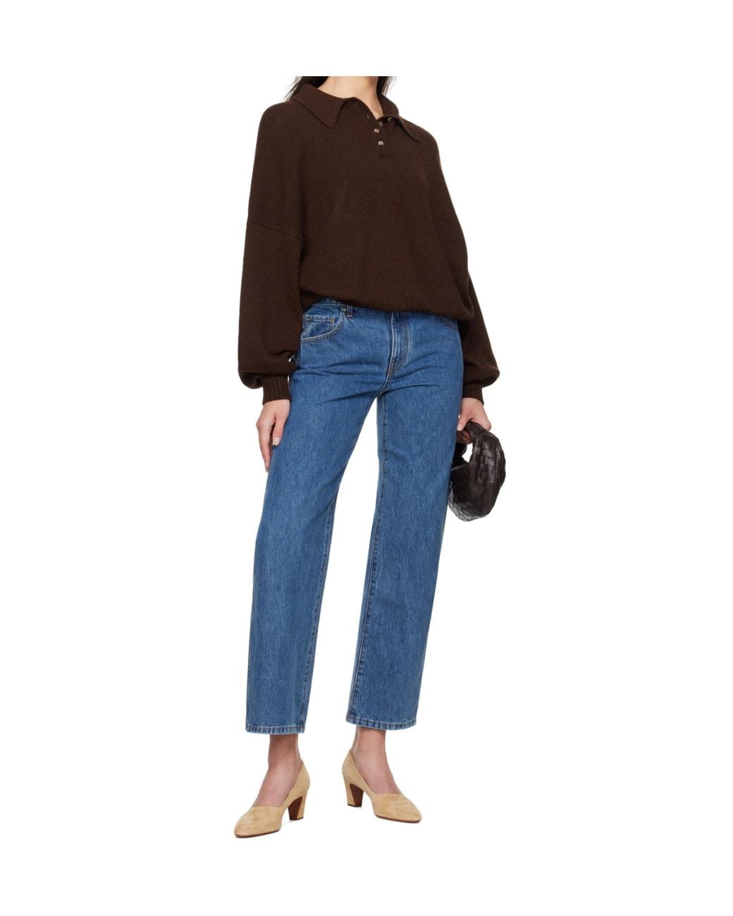 Khaite Blue Kerrie Straight-Leg Jeans