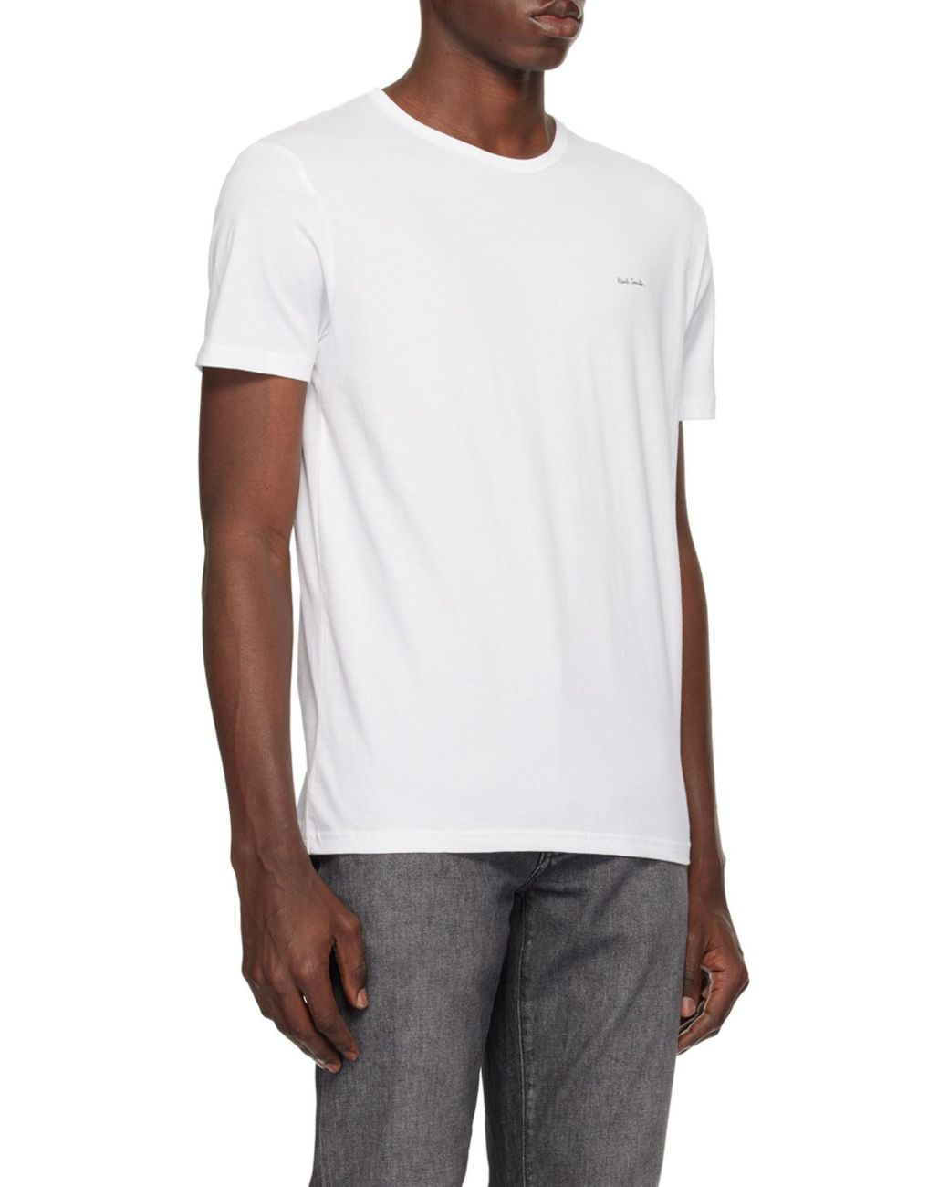 Paul Smith White 5 Pack Crewneck T-Shirt for men
