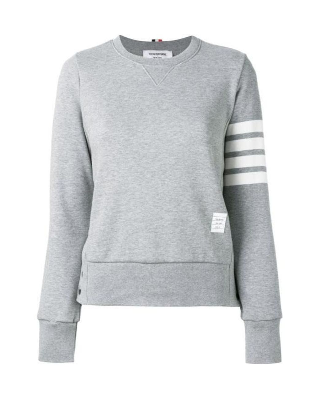 Thom Browne Gray Classic Loopback 4-Bar Sweatshirt