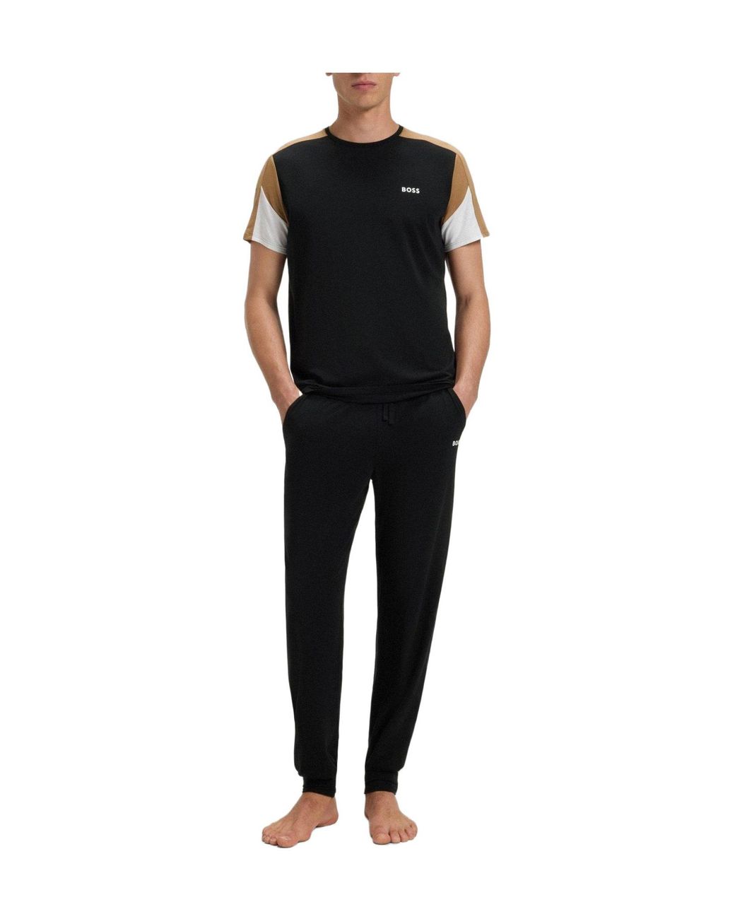 Boss Black Color Block T-Shirt for men