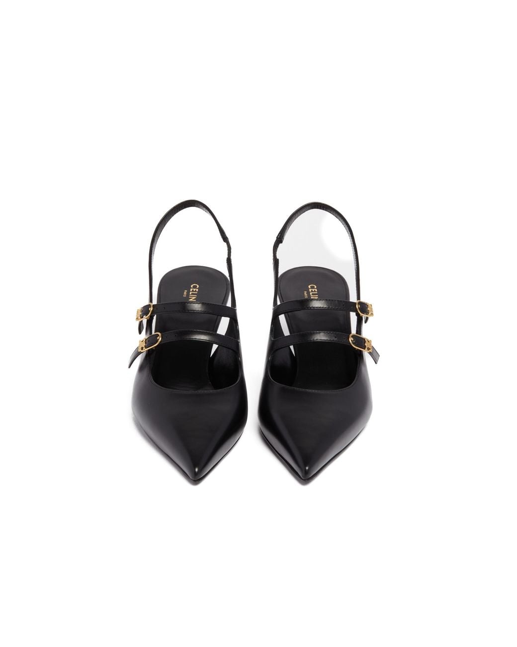 Céline Black Pointed High Heel Sandals