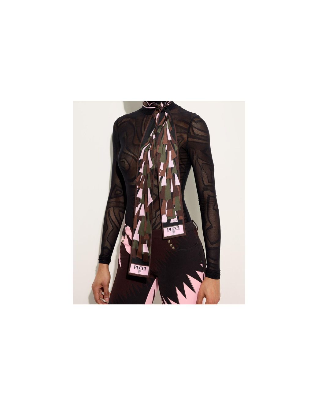 Emilio Pucci White Pucci Mixed Print Bandeau