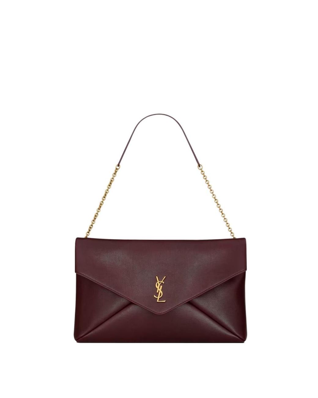 Saint Laurent Purple Cassandre Xxl Foldover Top Pouch