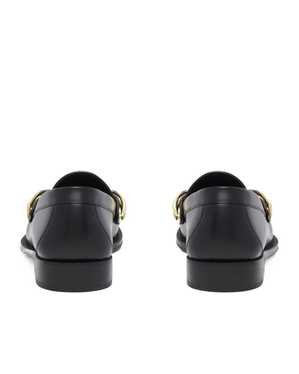 McQueen Black Metal Bit Loafers for men