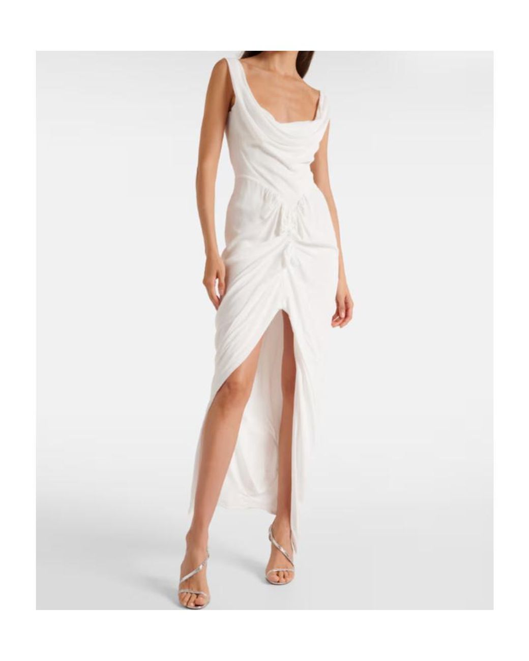 Vivienne Westwood White Bridal Panther Gathered Corset Dress