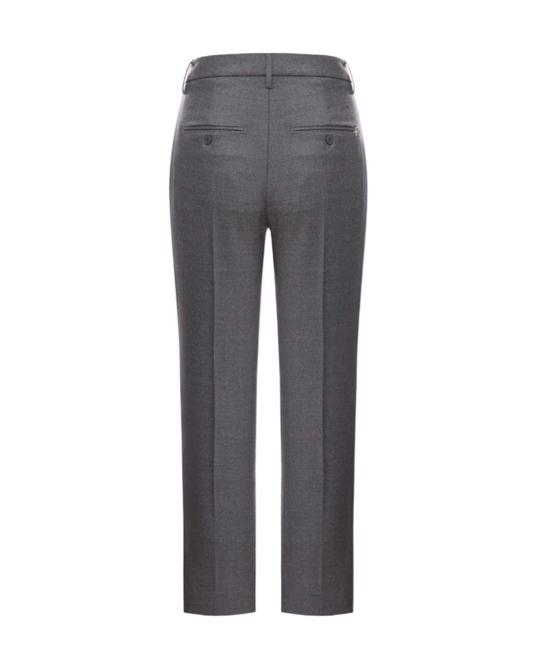 Dondup Gray Straight Leg Tailored Pants
