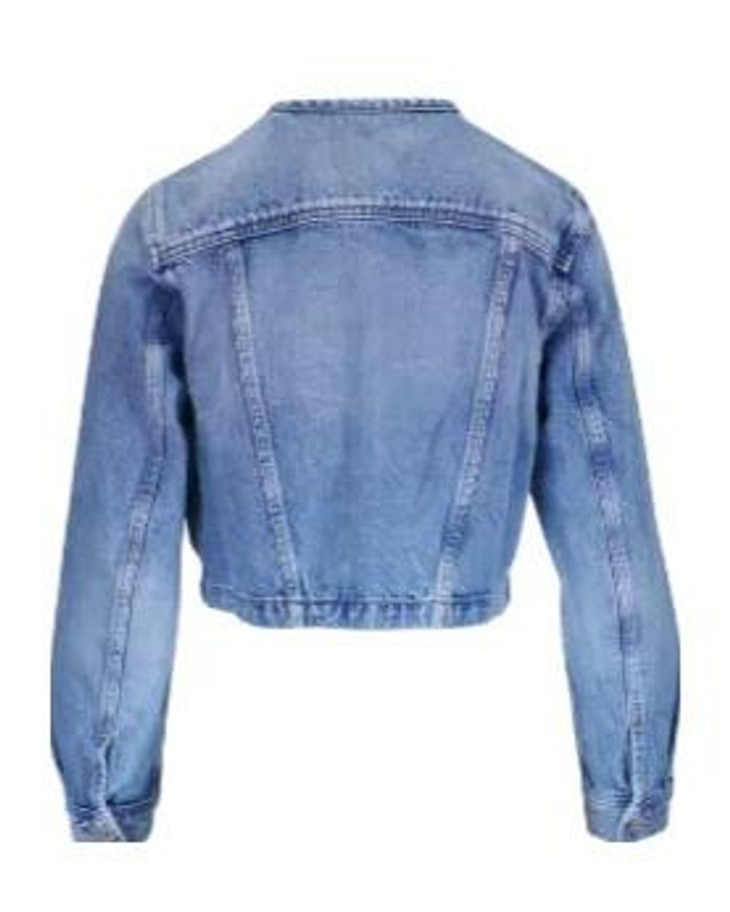 Citizens of Humanity Blue Buttoned Cropped Jacket