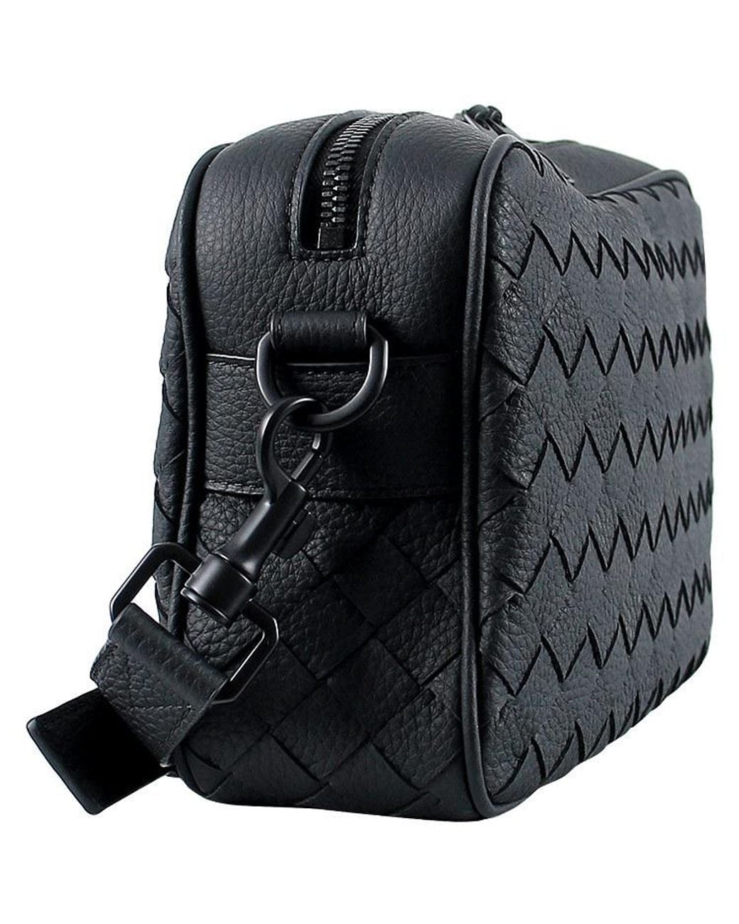 Bottega Veneta White Intreccia Small Camera Bag