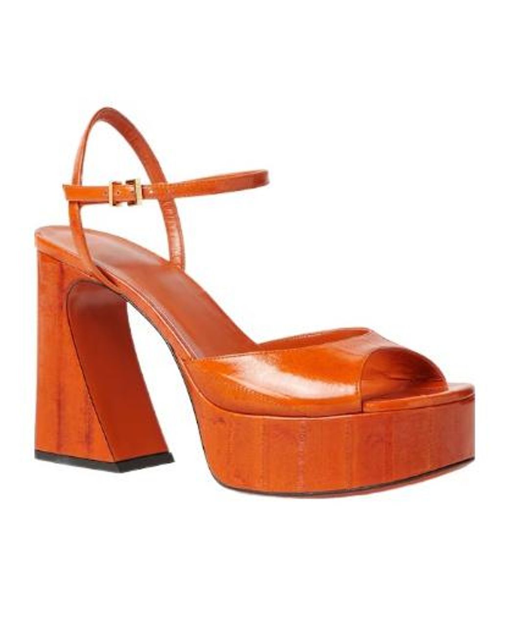 Fendi Orange Arco Platform Heeled Sandals