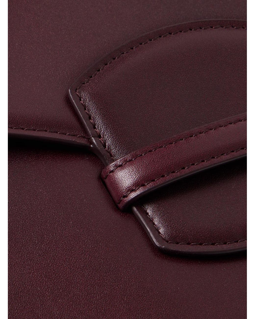 The Row Purple Leather Clutch