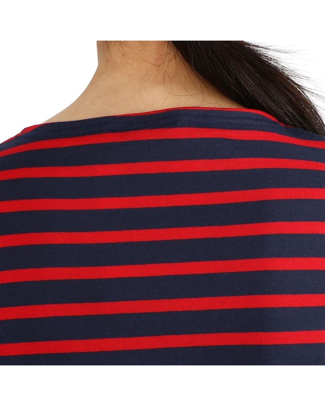 Saint James Red Striped Graphic T-Shirt