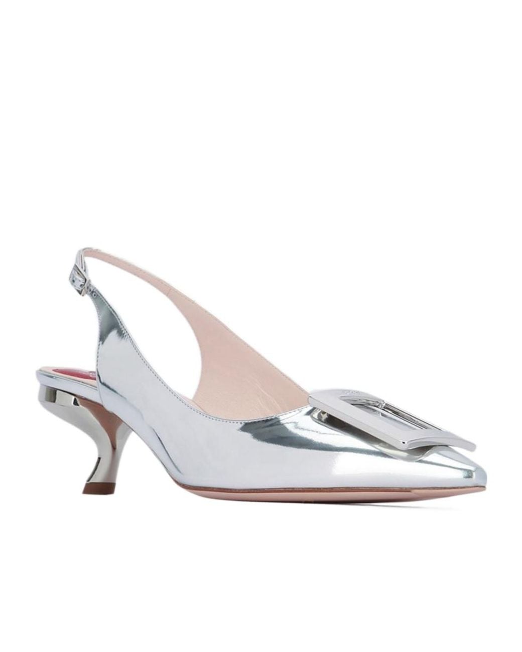 Roger Vivier White Virgule Slingback Heeled Pumps
