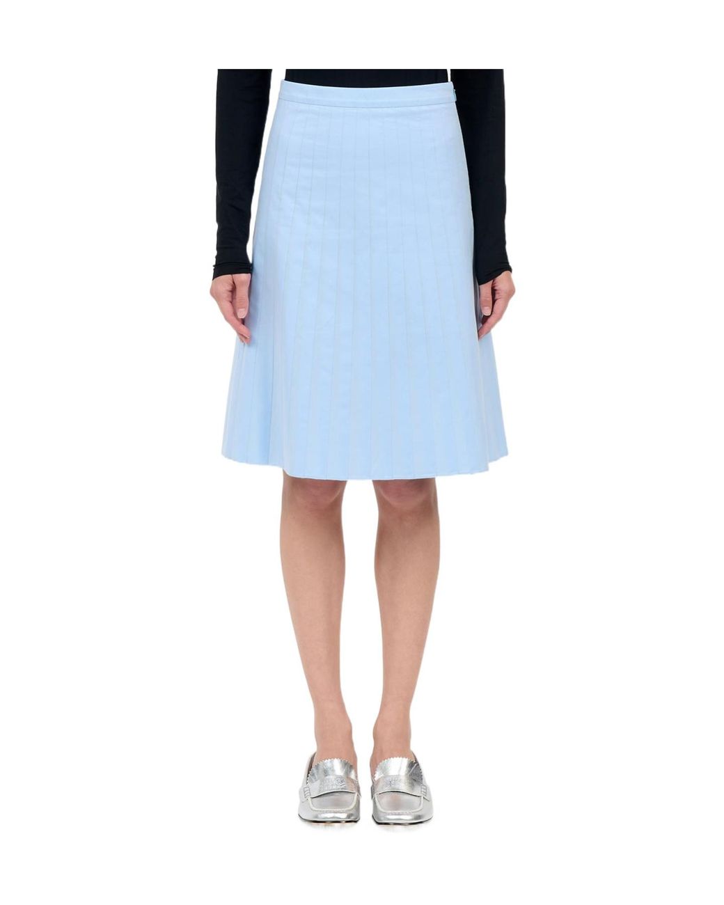 MM6 by Maison Margiela Blue Striped Skirt