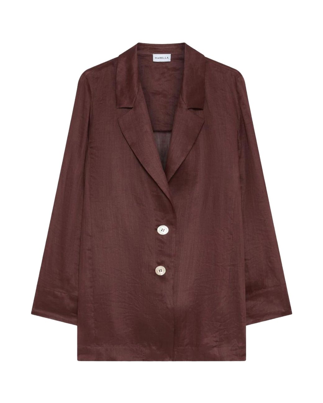 Marella Brown Ramie Blazer
