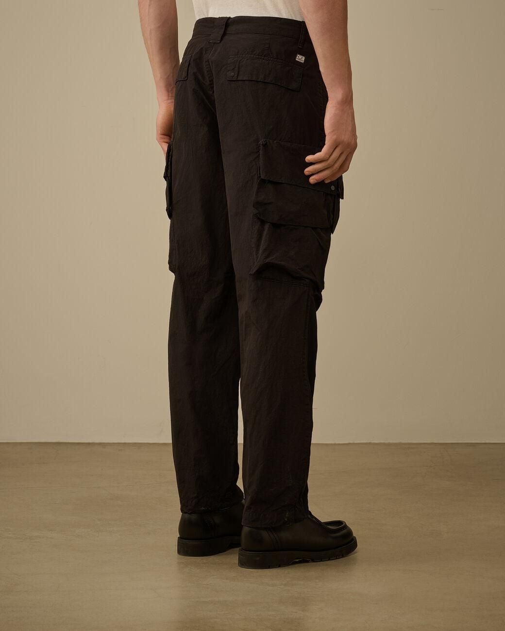 C P Company Black Cargo Pants for men