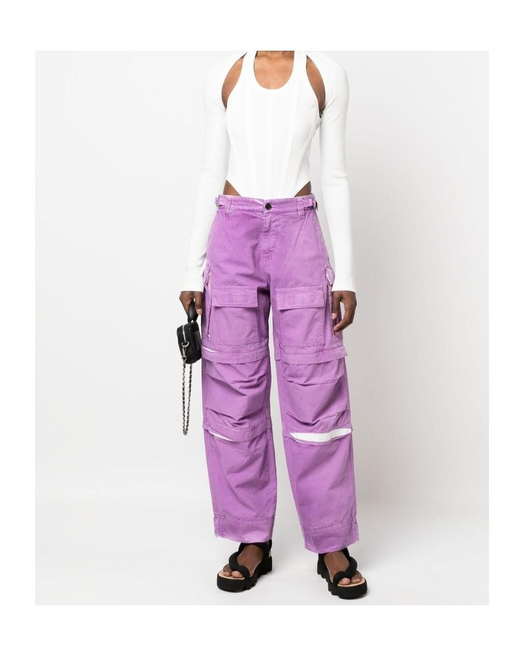 DARKPARK Purple Logo Cargo Pants