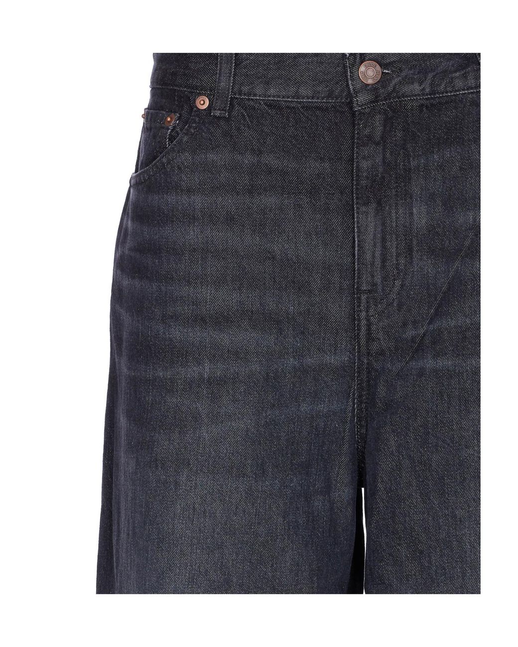 Chloé Black Chloé Logo Patch Wide-Leg Jeans