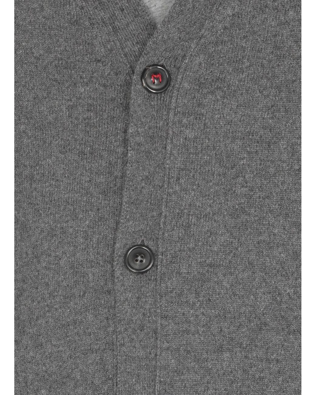 Maison Margiela Gray Button-Up Knitted Cardigan for men