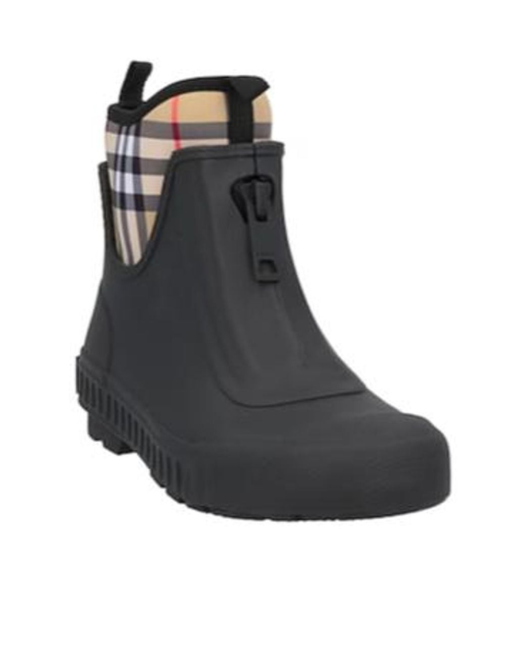 Burberry Black Printed Short Rain Boots