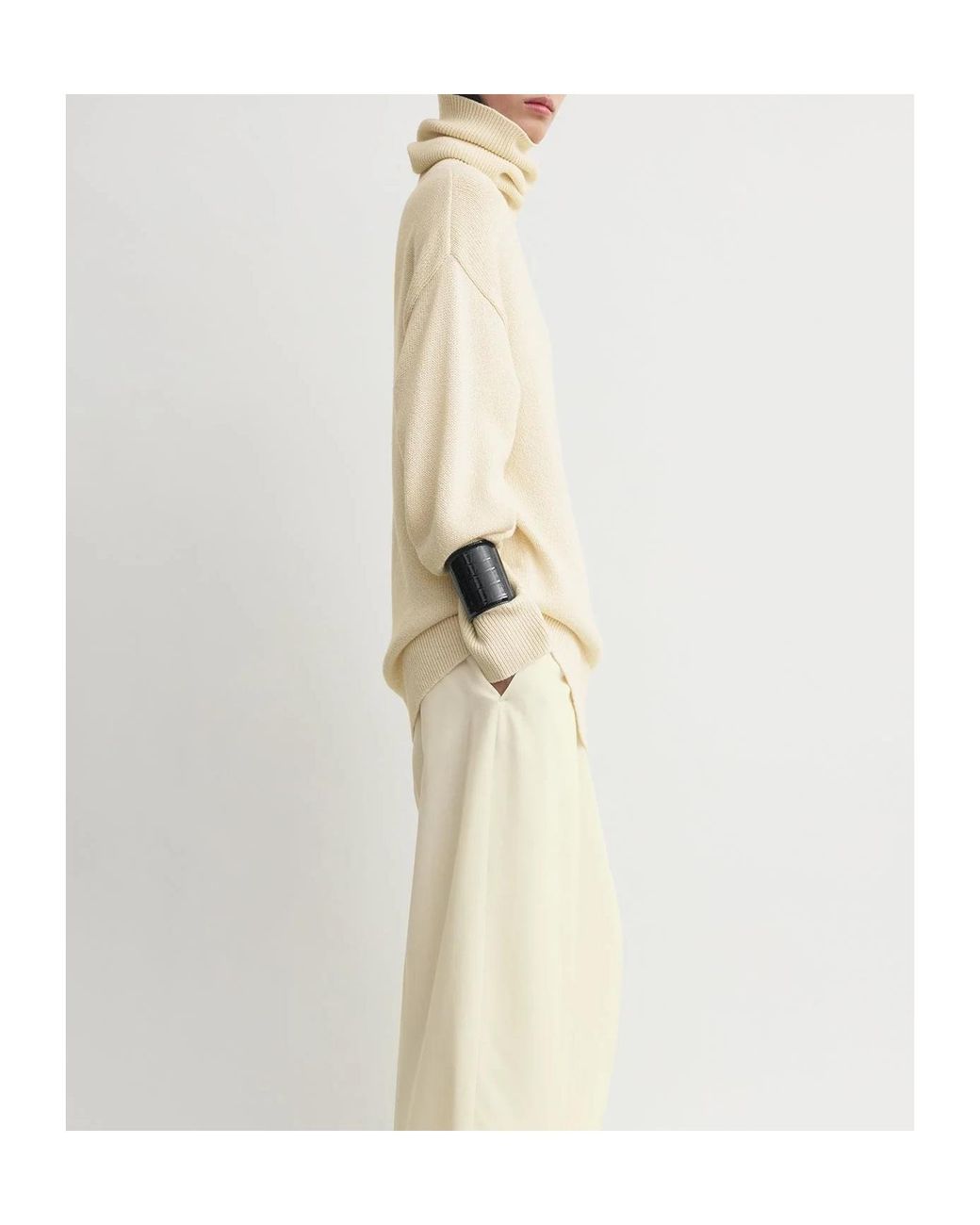 Totême Natural Longline Turtleneck Ecru