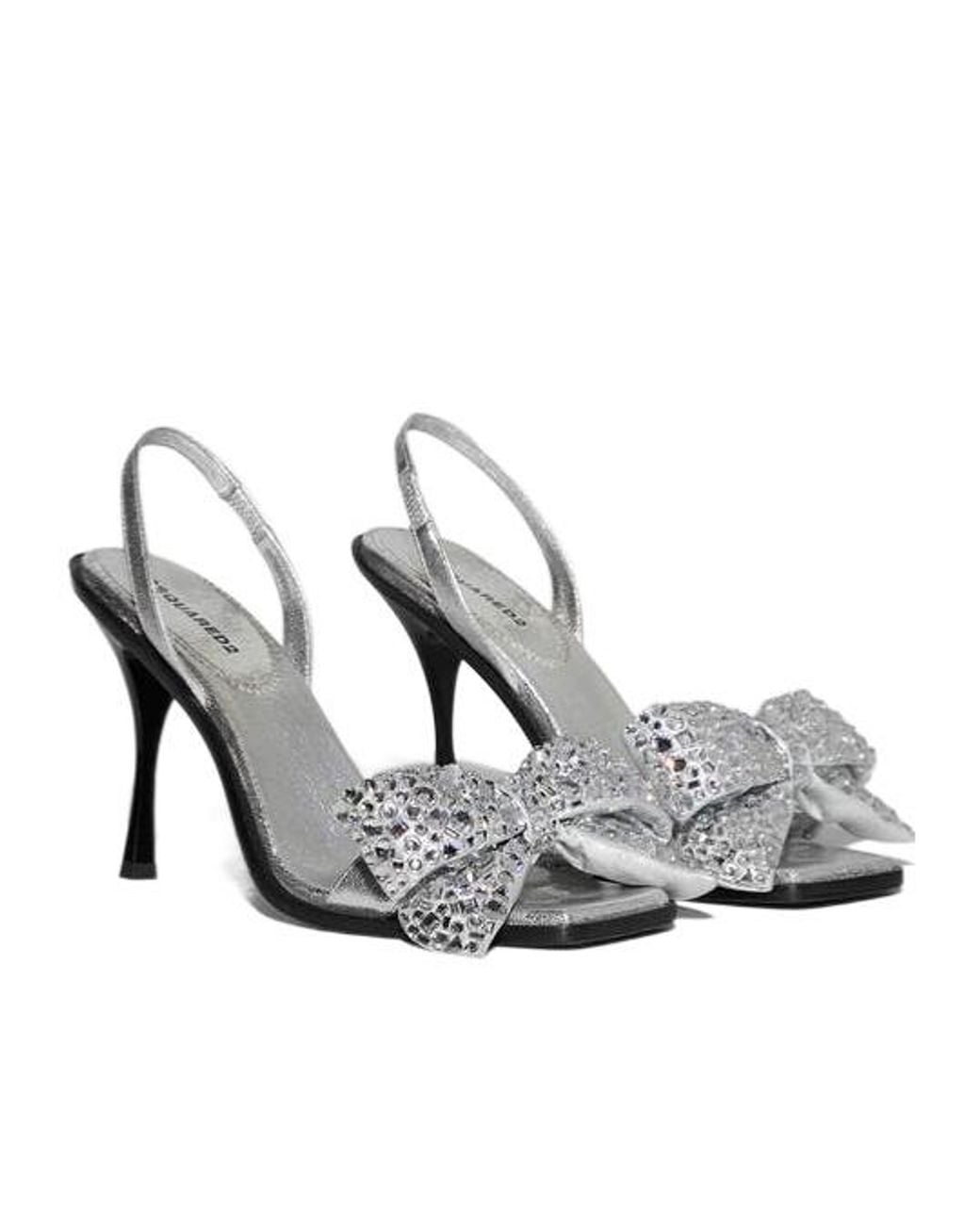 DSquared² Metallic Bow Detailed Open Toe Sandals