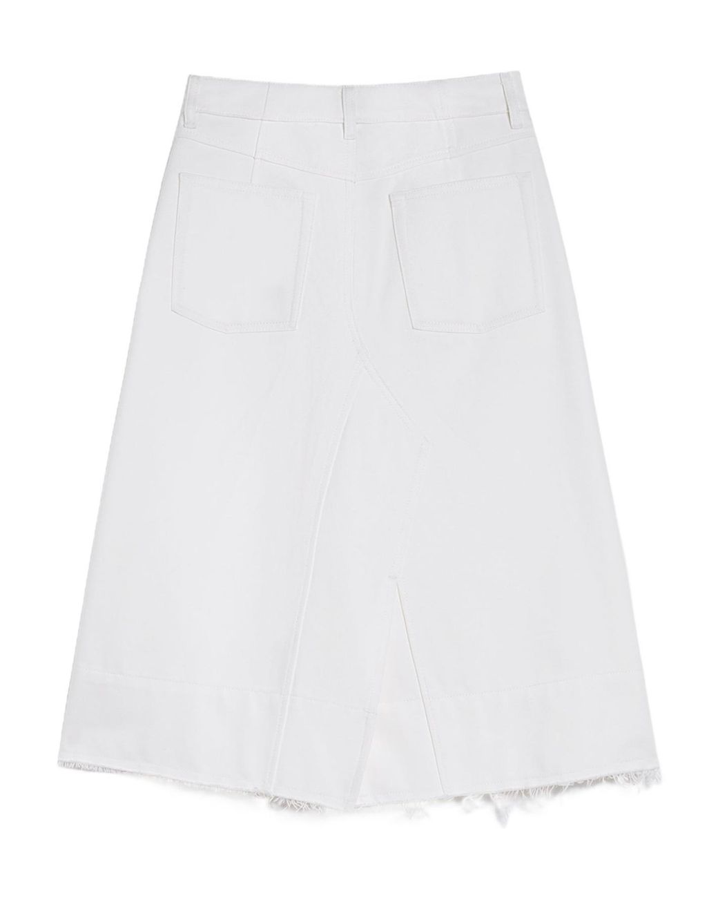 Jil Sander White Denim Skirt
