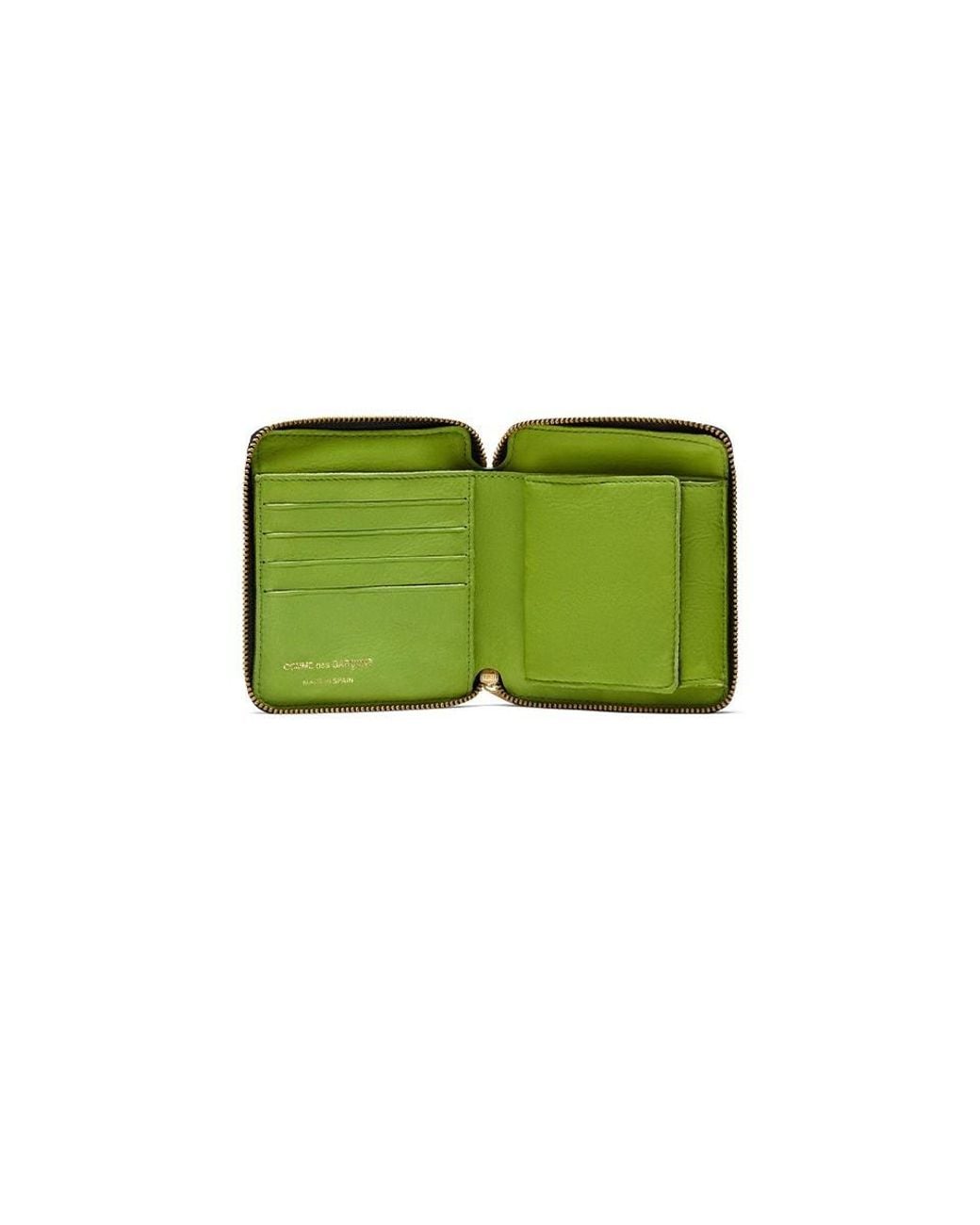 Comme des Garçons Green Zipper Wallet