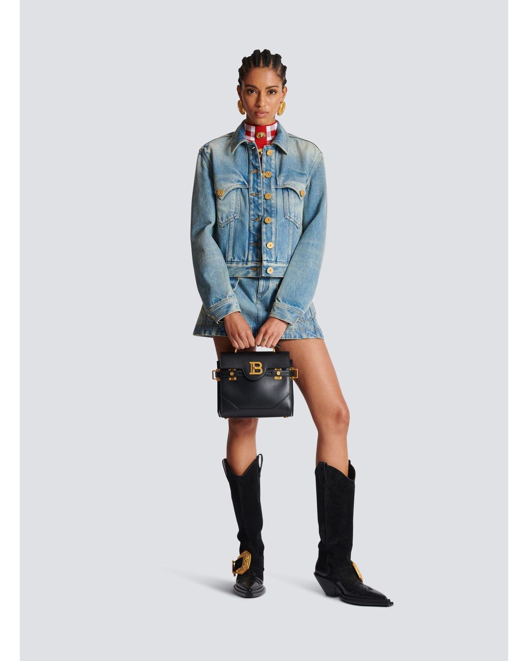 Balmain Black B-Buzz 23 Foldover Top Tote Bag
