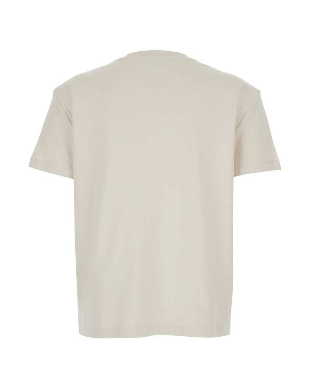 Max Mara White Bella Graphic-Embroidered Crewneck T-Shirt
