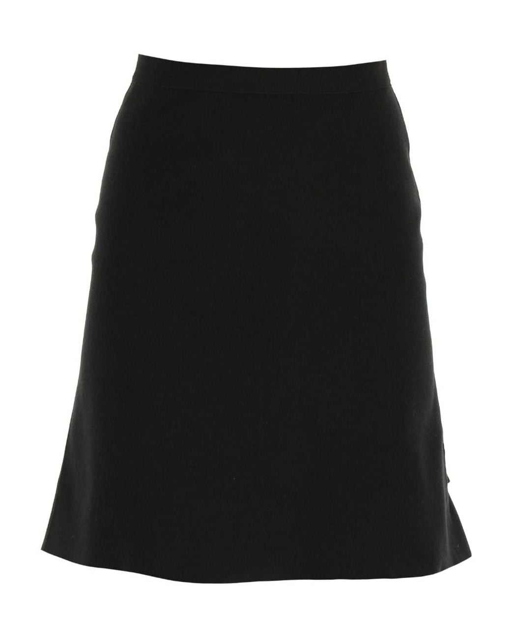 Bottega Veneta Black A-Line Ruffled Skirt