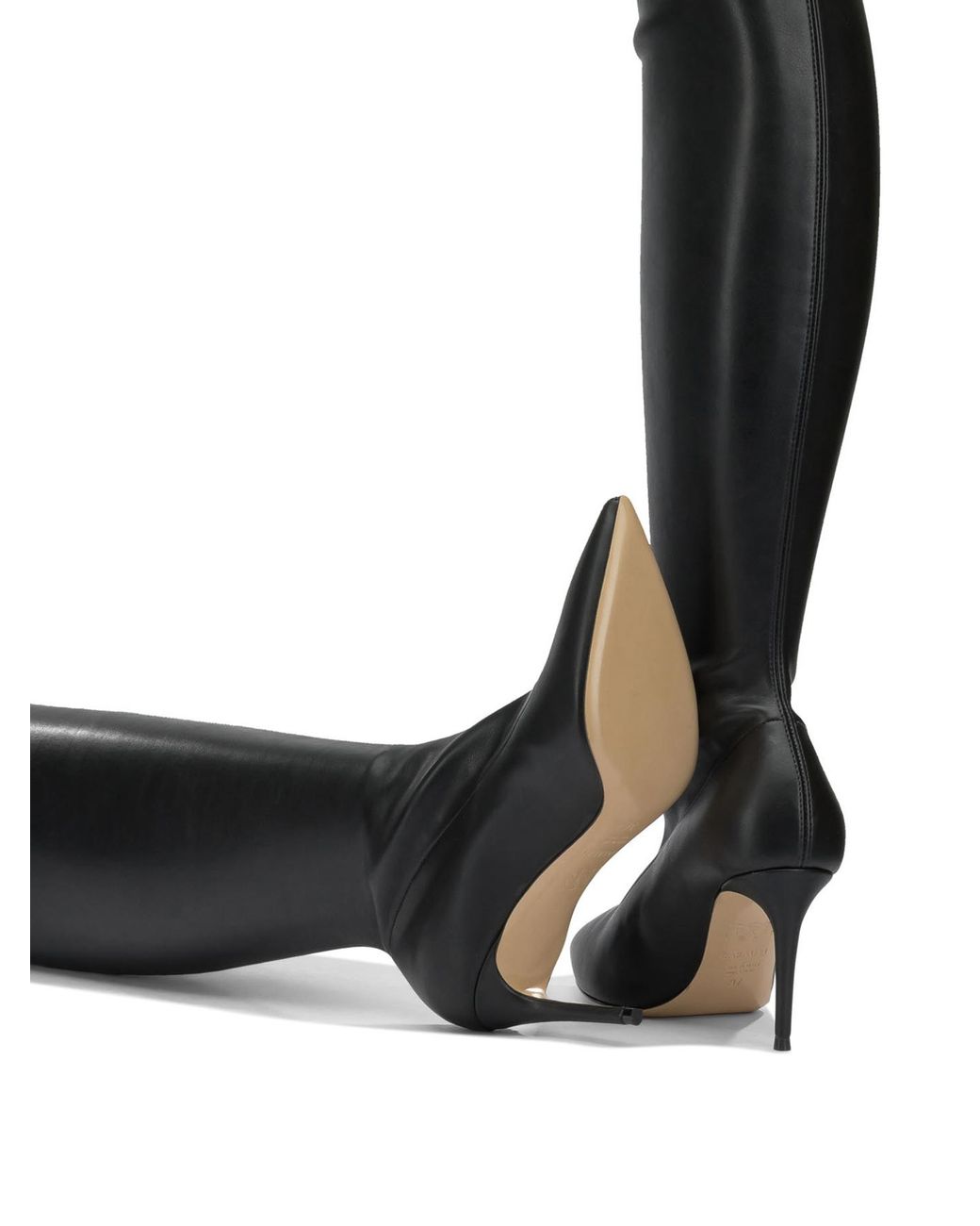Casadei Black Over-The-Knee Stiletto Boots