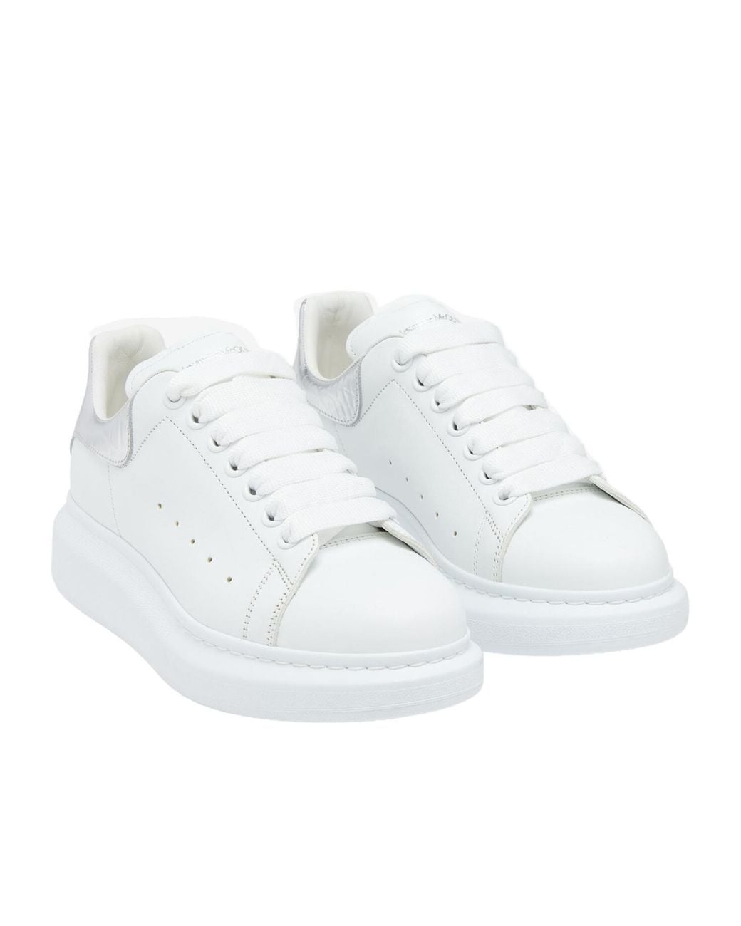 McQueen White Oversized Lace-Up Sneakers