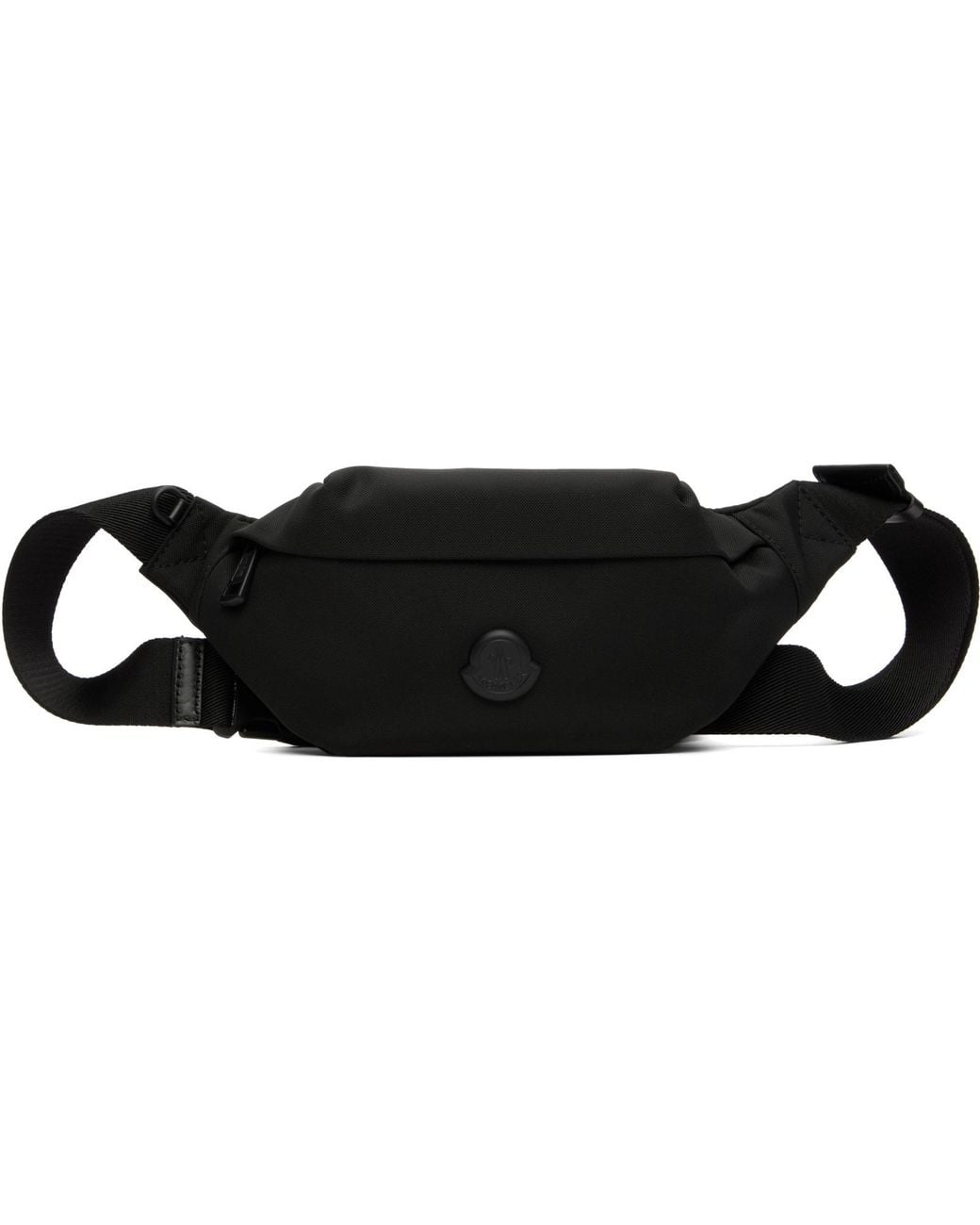 Moncler Black Durance Zip-Up Belt Bag for men