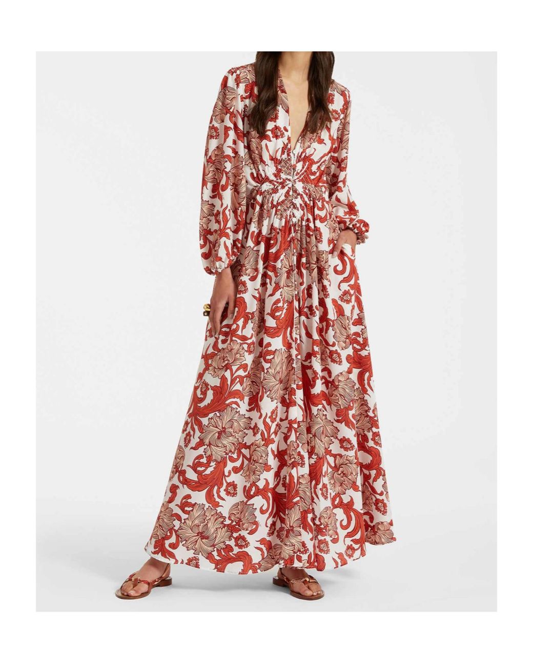 LaDoubleJ Red Camerino Abstract-Pattern Silk Dress