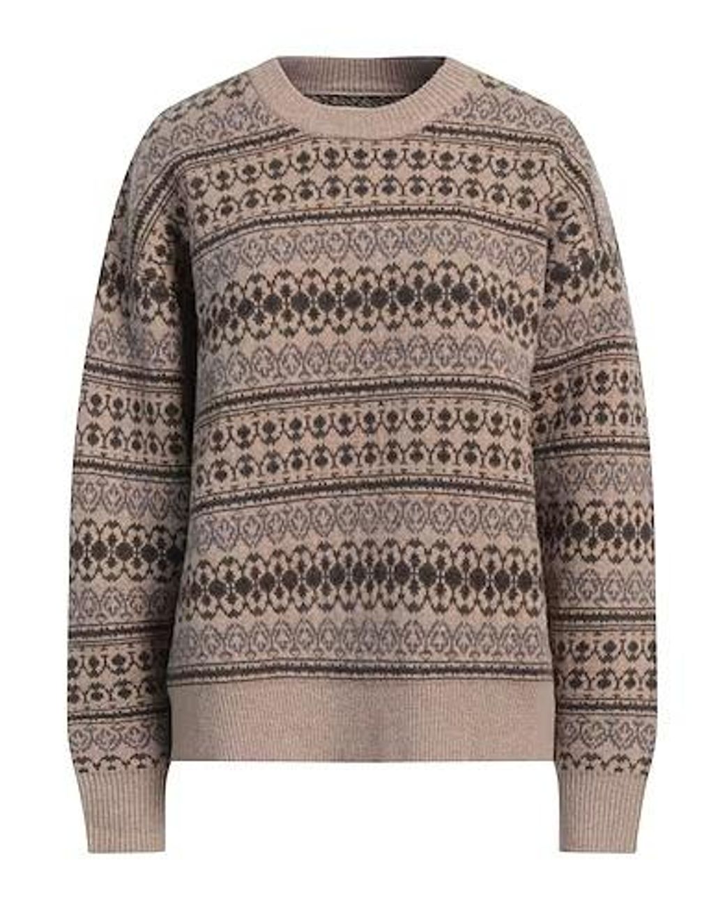 Isabel Marant Brown Colorful Wool Sweater