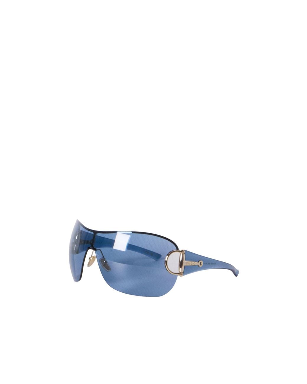 Gucci Blue Eyewear Wrap-Around Sunglasses