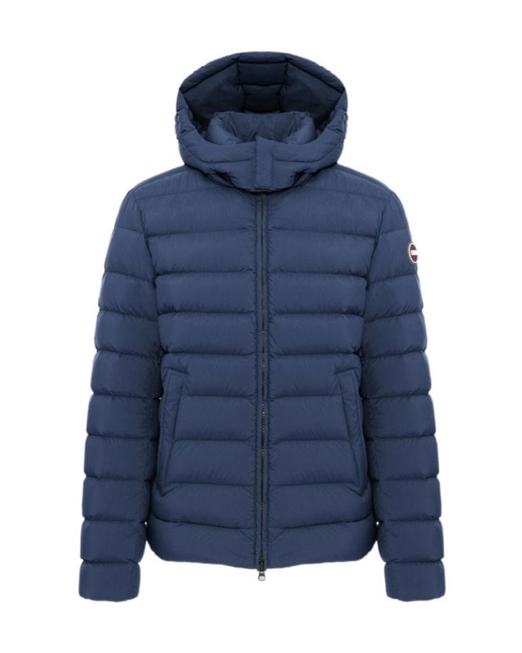 Colmar Blue Down Jacket With Detachable Hood for men
