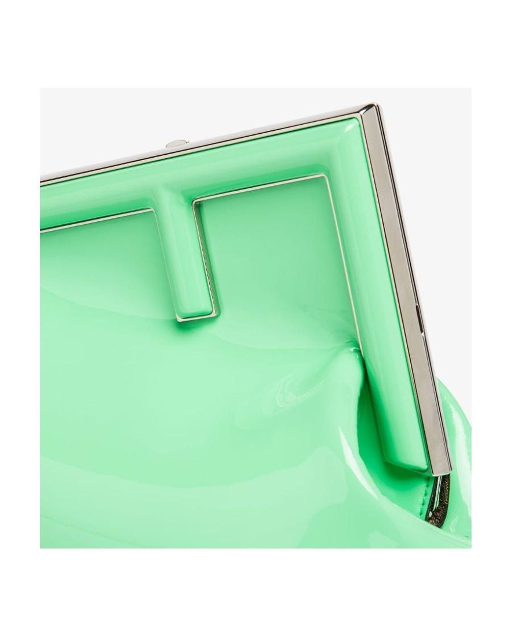 Fendi Green First Midi Clutch Bag