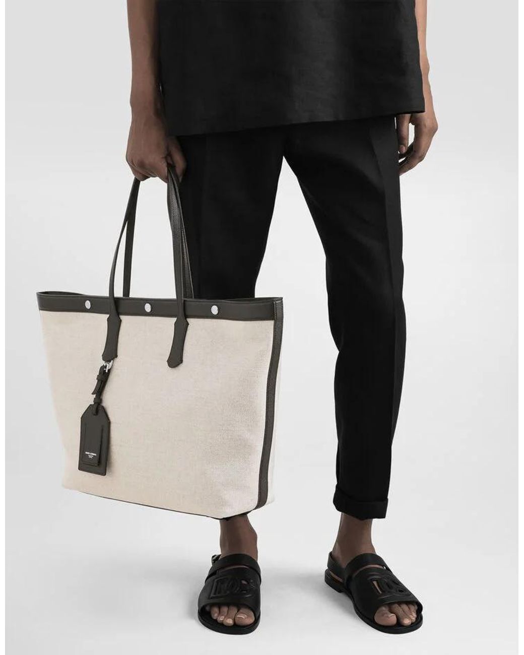 Dolce & Gabbana Natural Atene Shopping Bag for men