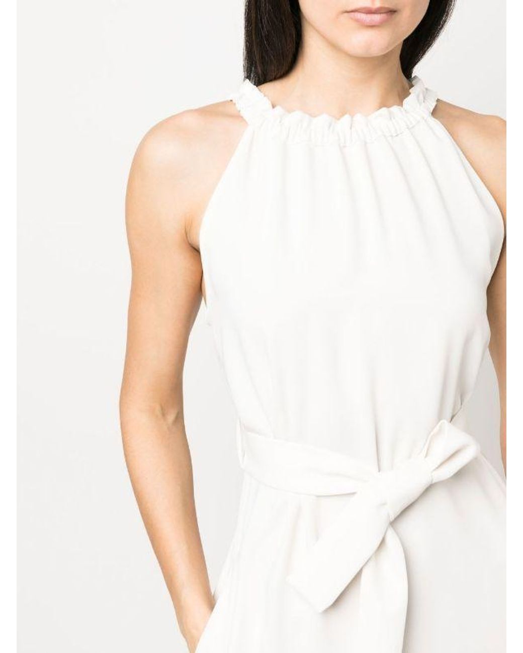 P.A.R.O.S.H. White Belted Waist Dress