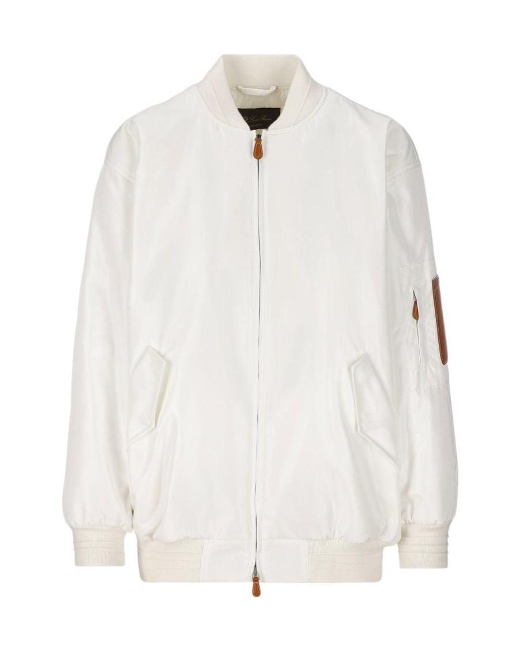Loro Piana White Zippered Casual Jacket